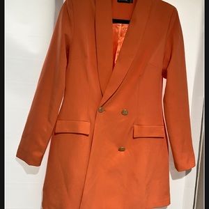 Cute coral blazer dress from Prettylittlething